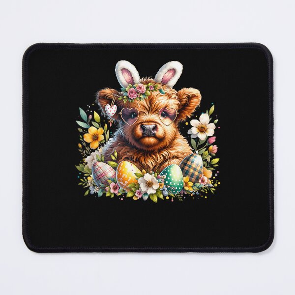 Item preview, Highland Cow Easter Bunny Moo Basket Egg Floral Women Girls designed and sold by Boutkimaewab.