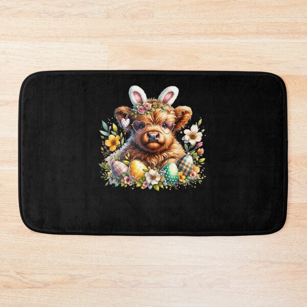 Item preview, Highland Cow Easter Bunny Moo Basket Egg Floral Women Girls designed and sold by Boutkimaewab.