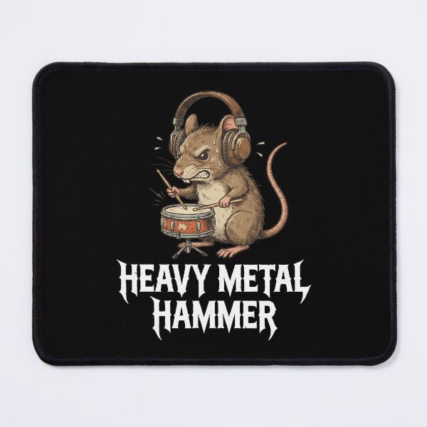 Item preview, Heavy Metal Drummer Mouse Musician designed and sold by k3rstman1.