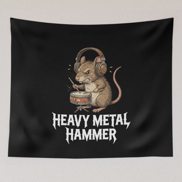 Item preview, Heavy Metal Drummer Mouse Musician designed and sold by k3rstman1.