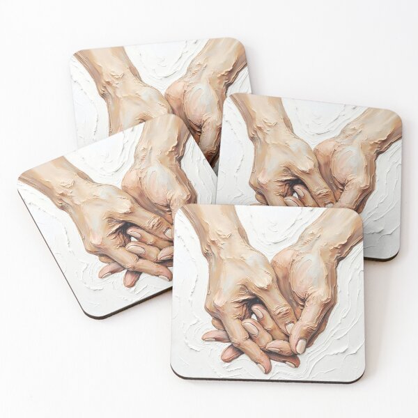 Item preview, Soulful Connection Healing Hands Textured Painting designed and sold by The Design Asset Station.