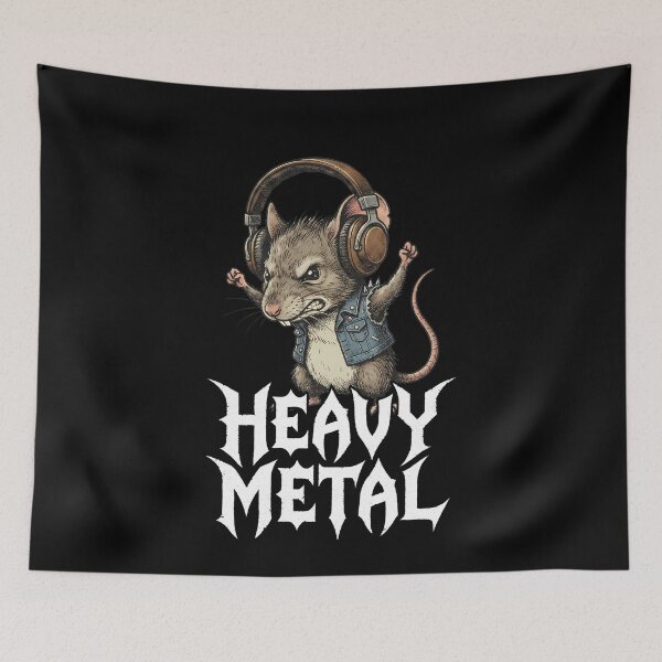 Item preview, Heavy Metal Mouse Rocker Rat with Headphones designed and sold by k3rstman1.