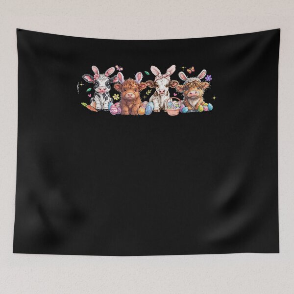 Item preview, Women Highland Cow Bunny Easter Day Cute Cow Easter Day designed and sold by Boutkimaewab.