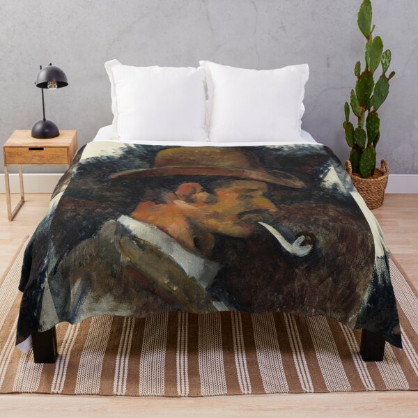 Item preview, Man With Pipe by Paul Cézanne: Post Impressionist Portrait Art Print designed and sold by artofuniverse.