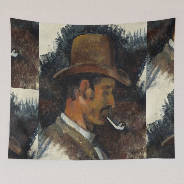 Item preview, Man With Pipe by Paul Cézanne: Post Impressionist Portrait Art Print designed and sold by artofuniverse.