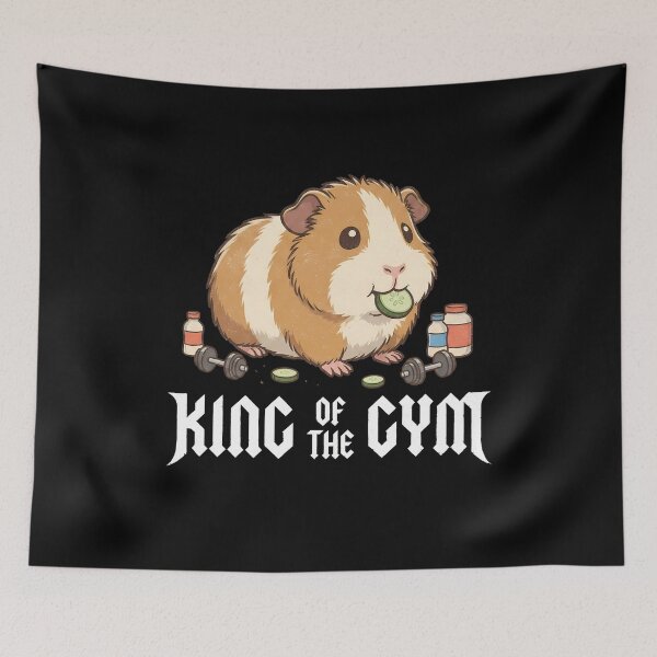 Item preview, Funny Guinea Pig King Of The Gym Fitness designed and sold by k3rstman1.