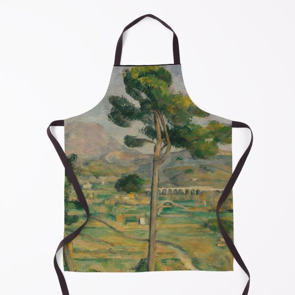 Aperçu de l'œuvre La montagne Sainte-Victoire et le viaduc de Paul Cézanne : Affiche de paysage serein créée et vendue par artofuniverse.