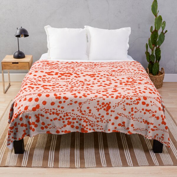 Item preview, Abstract Ink Blot Strata Pattern in Persimmon Orange designed and sold by kierkegaard.