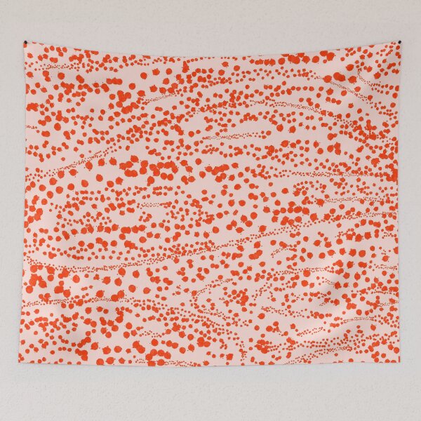 Item preview, Abstract Ink Blot Strata Pattern in Persimmon Orange designed and sold by kierkegaard.