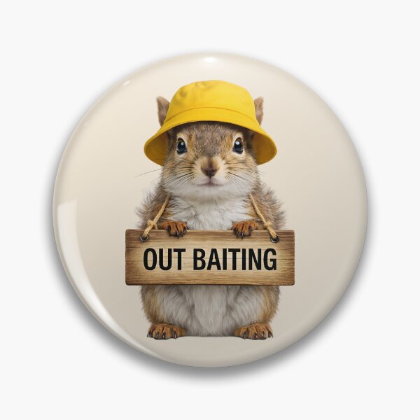 Item preview, Out Baiting Squirrel Fishing Sticker designed and sold by EimSol.