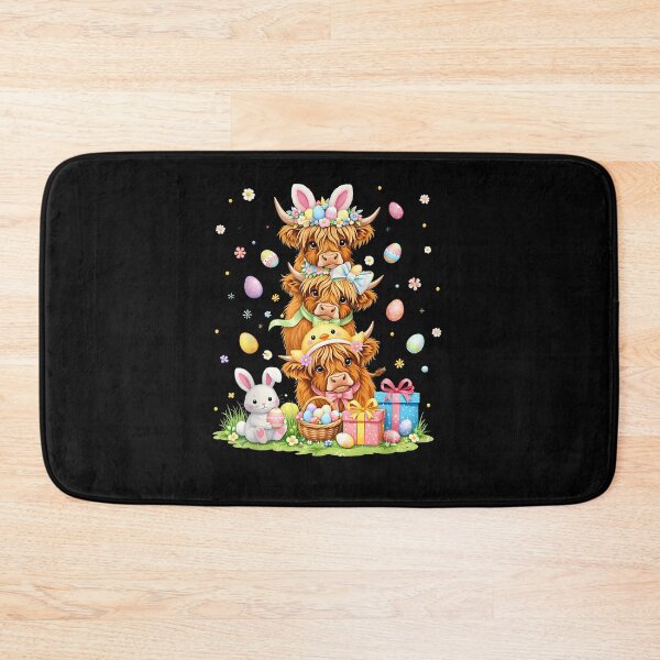 Item preview, Coquette Western Highland Cow Easter Eggs Cute Bunny Cow designed and sold by Boutkimaewab.