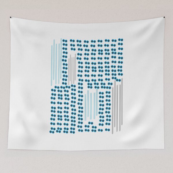 Item preview, Modern Minimalist Lines & Polka Dots Abstract Geometric Pattern designed and sold by Fabrifrank.
