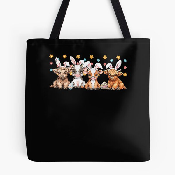 Item preview, Easter Cow Calves Bunny Ears Cute Farm Animal Kids Women Men designed and sold by Boutkimaewab.