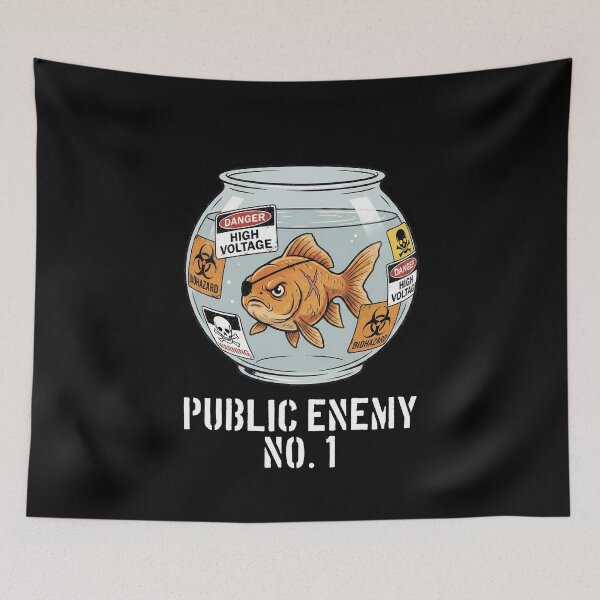 Item preview, Public Enemy No 1 Tough Goldfish Cartoon designed and sold by k3rstman1.