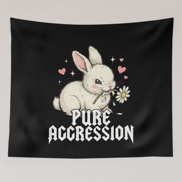 Aperçu de l'œuvre Lapin en métal kawaii, agression pure et ironique créée et vendue par k3rstman1.