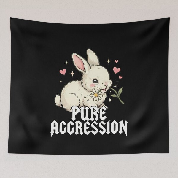 Item preview, Pure Aggression Cute Bunny Heavy Metal Aesthetic designed and sold by k3rstman1.