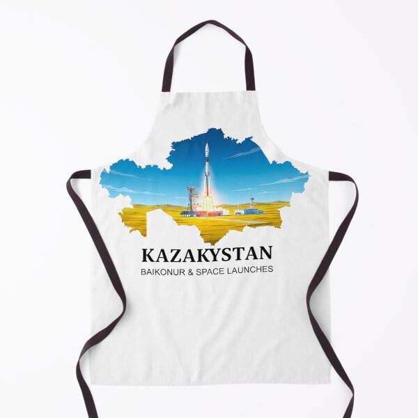 Item preview, Kazakhstan Map Baikonur Cosmodrome Space Launch Art designed and sold by AbulailArt.