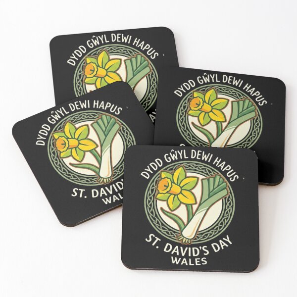 Item preview, Happy St David's Day Wales | Dydd Gŵyl Dewi Daffodil & Leek Badge designed and sold by Wear Sculpt.