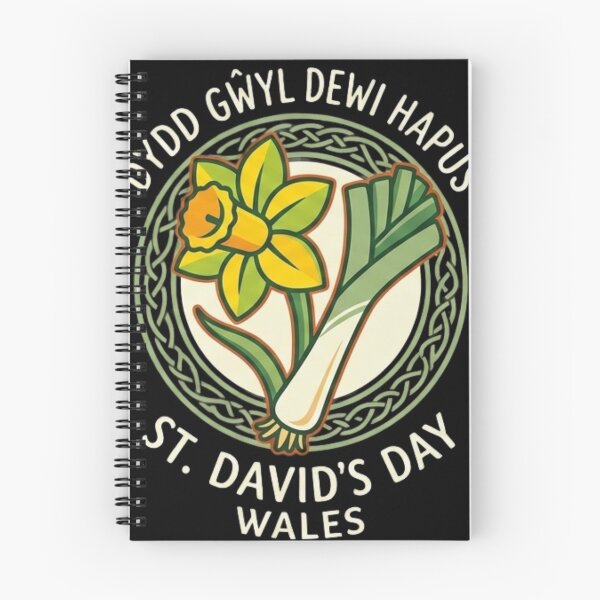 Item preview, Happy St David's Day Wales | Dydd Gŵyl Dewi Daffodil & Leek Badge designed and sold by Wear Sculpt.