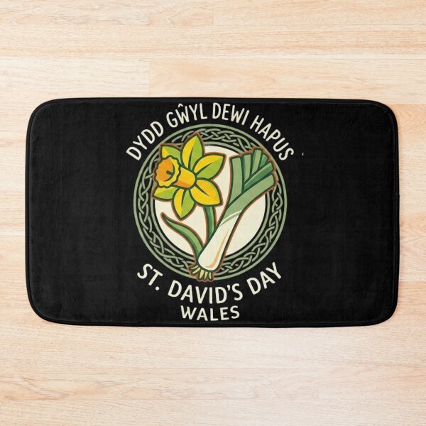 Item preview, Happy St David's Day Wales | Dydd Gŵyl Dewi Daffodil & Leek Badge designed and sold by Wear Sculpt.