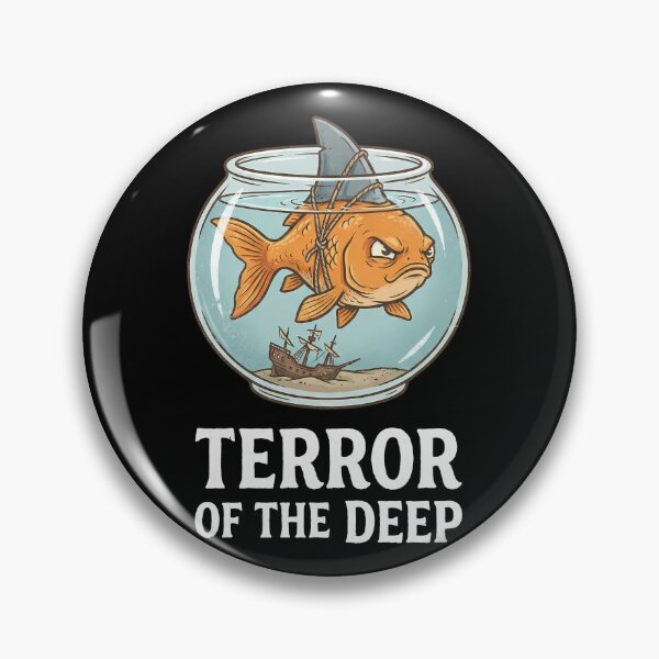 Item preview, Funny Goldfish Shark Fin Terror of the Deep designed and sold by k3rstman1.