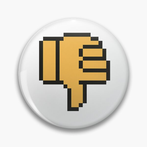 Item preview, Thumbs Down Pixel Emoji – Retro 8 Bit Meme Reaction Sticker designed and sold by ANiyati.