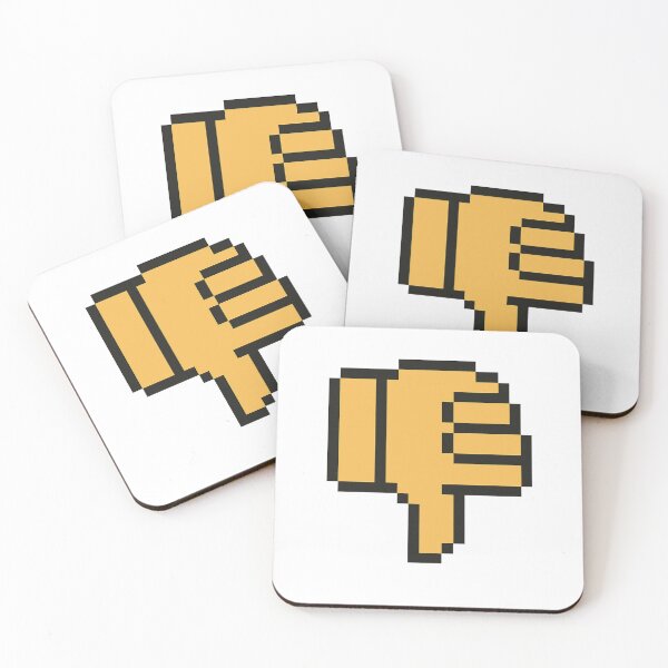 Item preview, Thumbs Down Pixel Emoji – Retro 8 Bit Meme Reaction Sticker designed and sold by ANiyati.