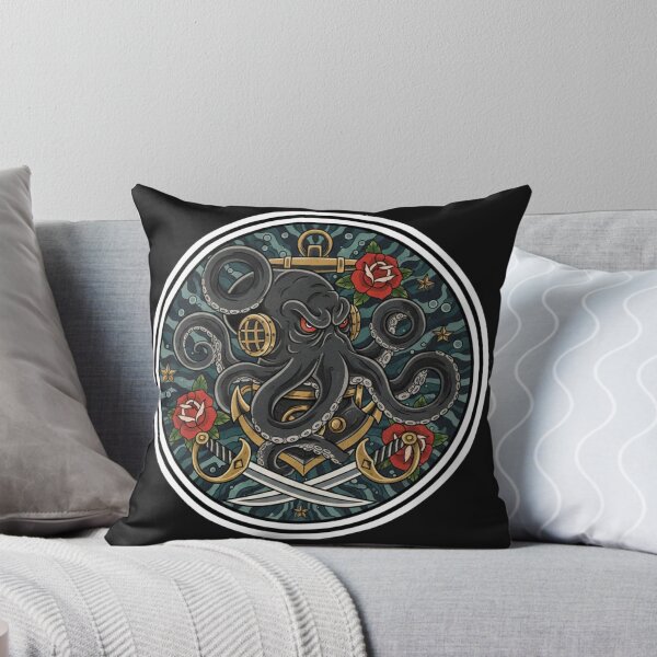 Item preview, Octopus Kraken Tattoo Nautical Anchor Diver Helmet Graphic Print designed and sold by TshirtAlles .