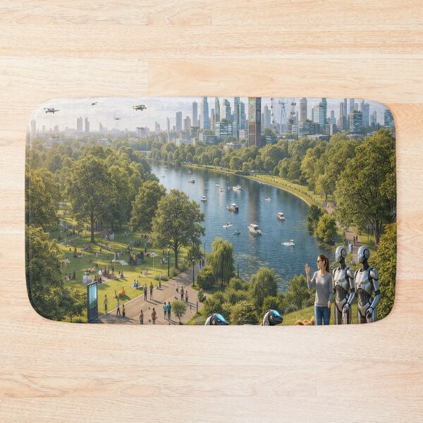 Item preview, London 2045: Human and AI Coexistence in Futuristic Hyde Park designed and sold by Livio Oliveira.