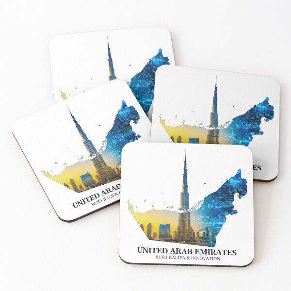 Item preview, UAE Map Burj Khalifa and Future Innovation Art designed and sold by AbulailArt.
