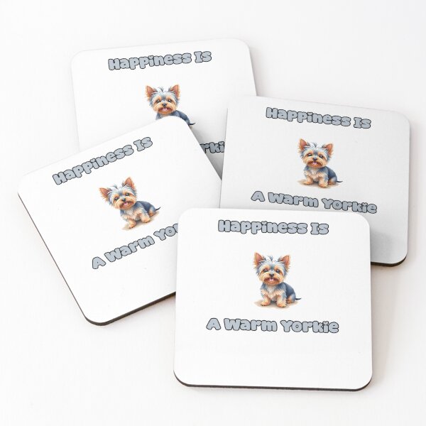 Item preview, Happiness Is | A Warm Yorkie designed and sold by NatureUnleashed.