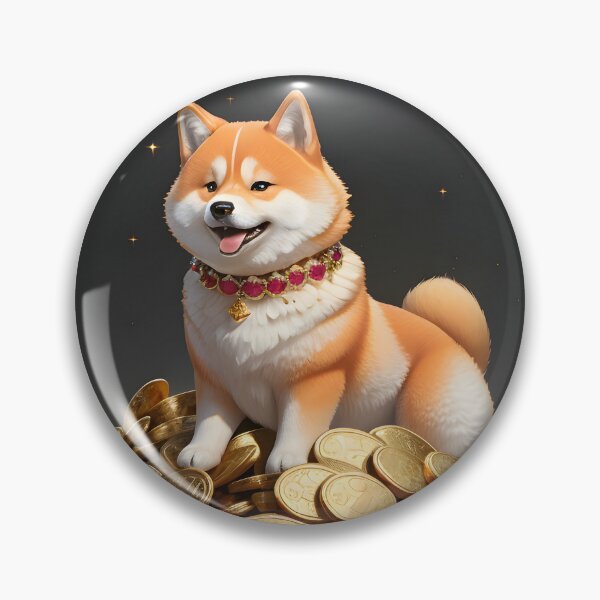 Item preview, Rich Shiba Inu Gold Coins | Wealthy Dog Art Print | Shiba Inu Gift designed and sold by CanineCourier.