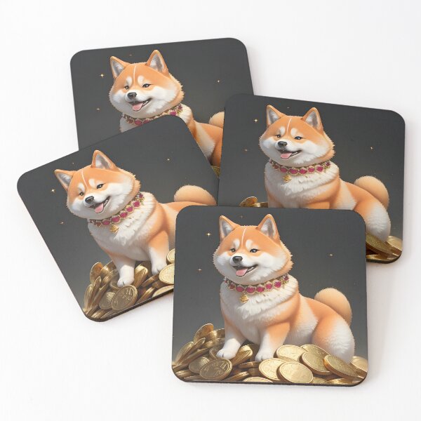 Item preview, Rich Shiba Inu Gold Coins | Wealthy Dog Art Print | Shiba Inu Gift designed and sold by CanineCourier.
