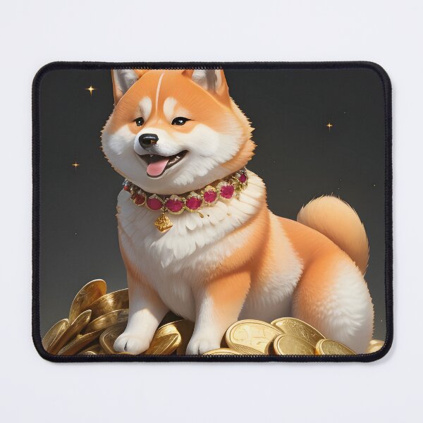 Item preview, Rich Shiba Inu Gold Coins | Wealthy Dog Art Print | Shiba Inu Gift designed and sold by CanineCourier.