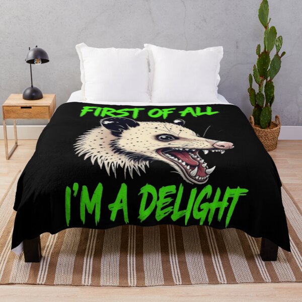 Item preview, First Of All I'm A Delight Said Screaming Possum Opossum designed and sold by SkeletonsDanger.