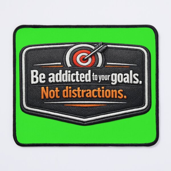 Item preview, Be Addicted To Your Goals Not Distractions Patch Sticker designed and sold by Scro-Ciob-Shop.