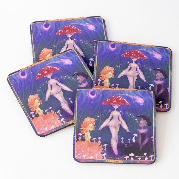 Item preview, Cosmic Mushroom Goddess designed and sold by TheMeltingMoon.