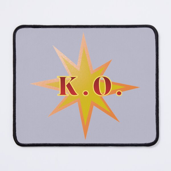 Item preview, K.O. Video Games Yellow Red Text Stickers Prints Posters Wall Art Magnet Home Coffee Cup Decoration TShirt Stationary Notebook Magnet Hat Kitchen Work School Office Redbubble Shop designed and sold by Saritas Boutique Shop.