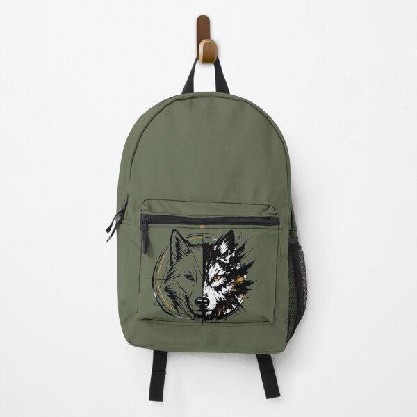 Item preview, Copy of Zen and Chaos – Minimalist Split Wolf Art designed and sold by Culture Atlas .