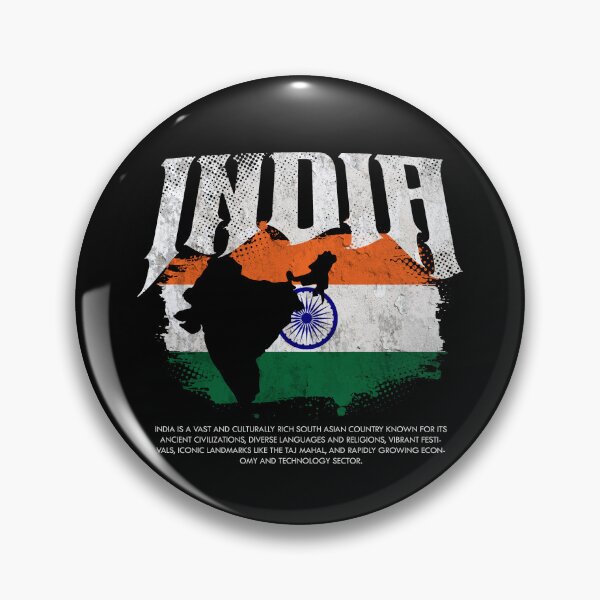 Item preview, India Flag Map designed and sold by Ruinn Store.