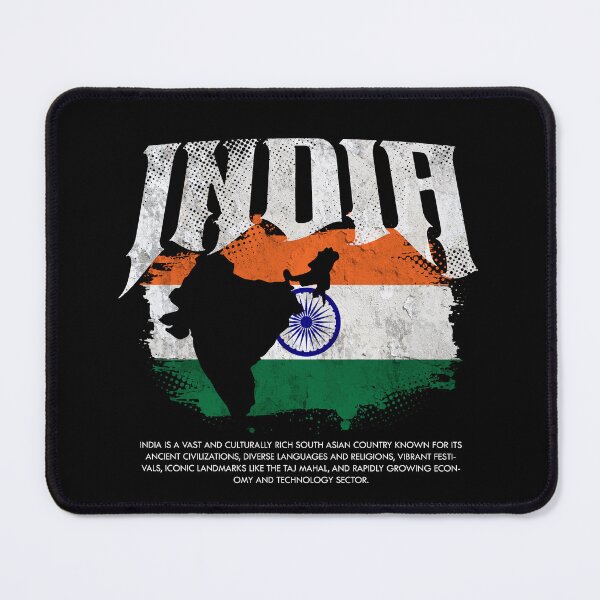 Item preview, India Flag Map designed and sold by Ruinn Store.