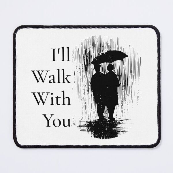 Item preview, I’ll Walk With You – Romantic Couple in Rain Silhouette designed and sold by WayOutWorks.