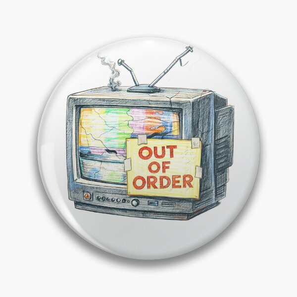 Item preview, Out of Order CRT TV – Broken Retro Television Sticker designed and sold by Felixuss.