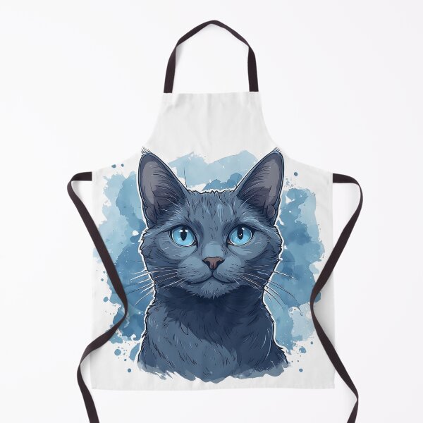 Item preview, Russian Blue Cat Watercolor Portrait Design designed and sold by Karolina’s Cozy Creations.