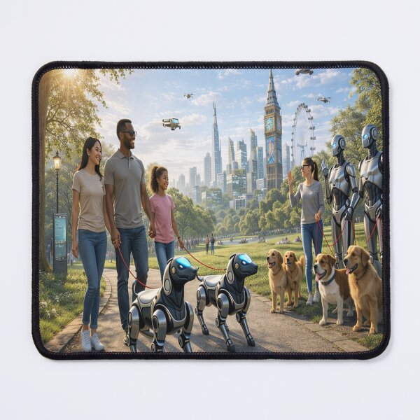 Item preview, London 2045 II:  Human and AI Coexistence in Futuristic Hyde Park designed and sold by Livio Oliveira.