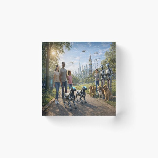 Item preview, London 2045 II:  Human and AI Coexistence in Futuristic Hyde Park designed and sold by Livio Oliveira.