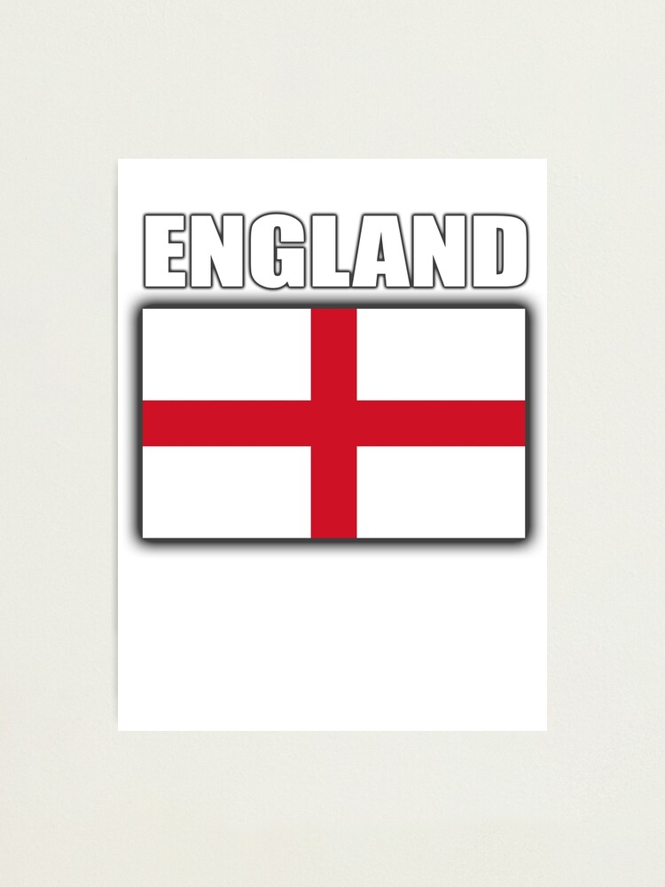 England Englische Flagge Fussball Fussball Flagge Von St George Kreuz Von St George Englander Englisch Schlicht Und Einfach Fotodruck Von Tomsredbubble Redbubble