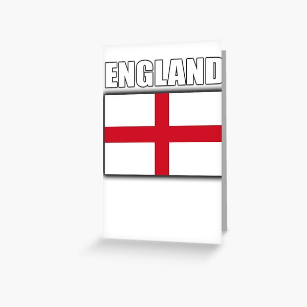 ENGLAND. English Flag, Soccer, Football, Flag of St George, Cross of St George, Englander, English, Pure & simple. Greeting Card
