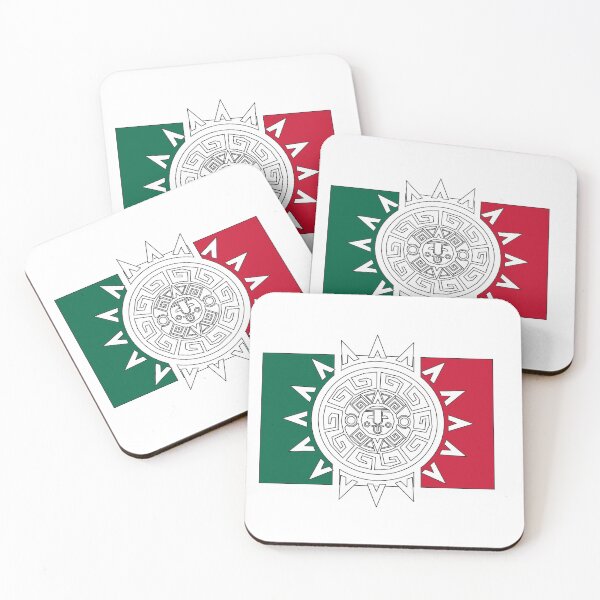 Item preview, Mexican Flag Aztec Calendar Crossover Mexican Heritage designed and sold by the Zarock Shop.