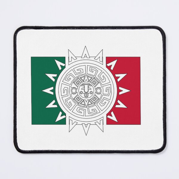 Item preview, Mexican Flag Aztec Calendar Crossover Mexican Heritage designed and sold by the Zarock Shop.